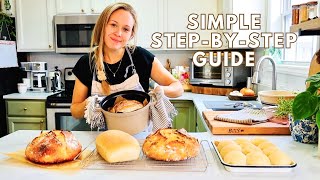 My Easy GUIDE To Making Foolproof SOURDOUGH BREADS  BAKE WITH ME [upl. by Nairde]