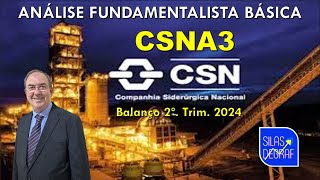 CSNA3  CIA SIDERÚRGICA NACIONAL SA ANÁLISE FUNDAMENTALISTA BÁSICA PROF SILAS DEGRAF [upl. by Lemrahc248]