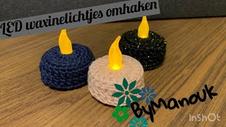 LED waxinelichtjes omhaken  Haken voor kerst  ByManouk [upl. by Delacourt]