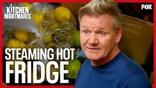 Gordon Finds Rotting Produce In Broken WalkIn Fridge  Kitchen Nightmares [upl. by Attennaej]