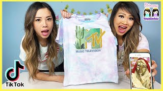 Testing VIRAL TikTok TIE DYE Shirts TikTok Master Made Us [upl. by Knox734]