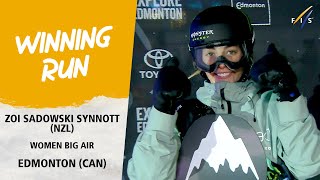 Zoi SadowskiSynnott brings out something truly special  FIS Snowboard World Cup 2324 [upl. by Akimed219]