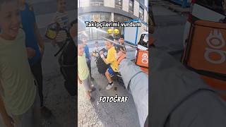 Takipçilerimin topuğuna sıktım 😂😂 shorts keşfet motovlog kurye viral fyp trendyolgo tiktok [upl. by Keryt]