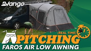 Vango Faros Air Awning Pitching amp Packing Real Time Video [upl. by Ahsirk]