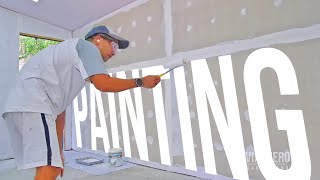 Prepping and PAINTING of Fiber Cement Board Walls [upl. by Dusza453]