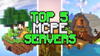 Top 5 Best Minecraft Bedrock Servers To Join  SMP Skyblock PvP [upl. by Bertasi341]