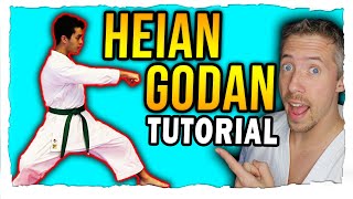 Heian Godan Step By Step  Shotokan Karate Kata 5 Heian Godan Tutorial [upl. by Ahsenot]