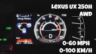 Lexus UX 250h AWD Acceleration test  060 Mph  0100 Kmh [upl. by Eicart]