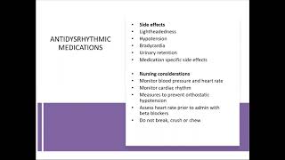 ANTIDYSRHYTHMIC MEDICATIONS AND QUIZ FOR THE NCLEX [upl. by Elbertina]