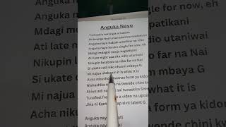 Anguka Nayo Lyrics by Wadagliz [upl. by Leyameg583]