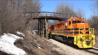 TRRS 323 Marquette Rail 14000 Horsepower Z151 All EMD Consist [upl. by Iatnohs]