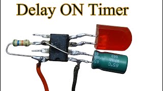 Make a Delay ON timer circuit using NE555 ic [upl. by Llesig]