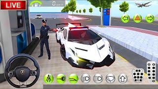 ✅🔴Live Now🔴New 3D Driving Class Simulation  Refuel His Super police Car Driving Gameplays [upl. by Sigsmond]