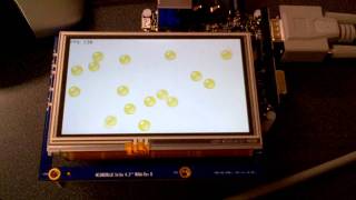 Freescale iMX53 OpenGL ES 20 Bubblemark Test and Storyboard  Crank Software Sample GUI Demo [upl. by Keefer]