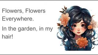 Flower Poem 2 Flowers Flowers Everywhere  Read Along Teacher Trey [upl. by Todhunter]