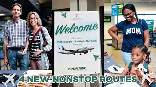 FRONTIER LAUNCHES 4 ROUTES FROM PIT Philadelphia Raleigh Atlanta amp Dallas [upl. by Tisbe]