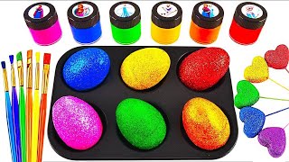 Satisfying Video l How to Make Rainbow Lollipop Slime with Stress Balls Cutting ASMR 2 [upl. by Millie]