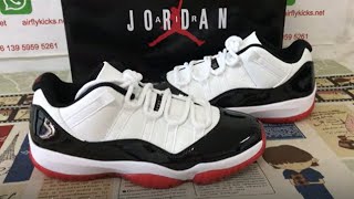 Unboxing Air Jordan 11 Low Concord Bred Review [upl. by Eirrol271]