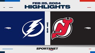 NHL Highlights  Lightning vs Devils  February 25 2024 [upl. by Donna522]