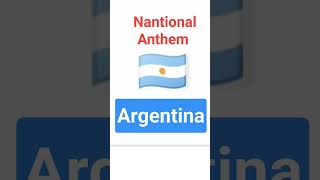 Argentina Flag and National Anthem nationalanthem anthem flag [upl. by Krystin]