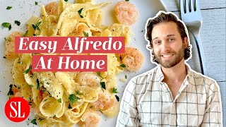 Homemade Professional Quality Shrimp Alfredo  Tips from the Test Kitchen  Southern Living [upl. by Verneuil494]