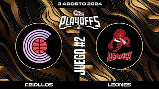 Criollos de Caguas vs Leones de Ponce  Juego 2 Semifinal  BSN2024 [upl. by Zile]