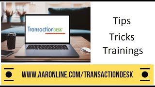 Transaction Desk and Authentisign 20 Basic Training [upl. by Baiel309]