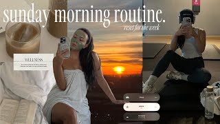 SELF CARE MORNING ROUTINE  sunday reset peaceful amp aesthetic 🪴l [upl. by Enitsyrk]