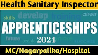 ITI Apprentice Health Sanitary Inspector Vacancy 2024  Apprenticeship India  Government Job [upl. by Toile785]