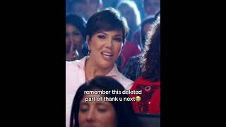 Do you remember this deleted part of “Thank u next” 😂 shorts arianagrande krisjenner trending [upl. by Chevalier]