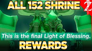 All 152 Shrines Completion Reward  Tears of the Kingdom [upl. by Anaibaf]