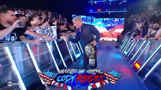 Cody Rhodes ELECTRIC Entrance WWE Smackdown in Lyon France [upl. by Fronia]