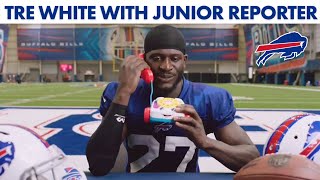 TreDavious White Answers HardHitting Questions from Junior Reporter  Buffalo Bills [upl. by Dahle716]