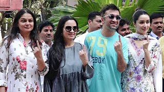 Shraddha Kapoor With Family Cast Vote At Maharashtra Assembly Election 2024 😍🔥💃 [upl. by Millman789]