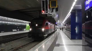 Railjet train RJ 762 from Flughafen Wien Vienna Airport VIE to Innsbruck is leaving [upl. by Harak65]