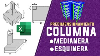 PREDIMENSIONAMIENTO DE COLUMNA MEDIANERA Y ESQUINERA [upl. by Fransisco]