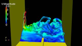 OpenFOAM quotBreaking of a Damquot Simulation Half Water HD [upl. by Ylebmik]