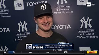 Clarke Schmidt breaks down his outing vs Detroit [upl. by Htebazle542]