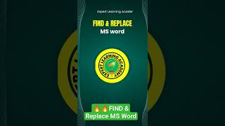 Find and Replace in MS Wordshorts shortsvideo trendingshorts newshorts video msword [upl. by Otrebireh610]