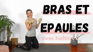 10MIN BRAS ET EPAULES AVEC HALTERES  muscler et dessine les épaules et les bras [upl. by Oremoh]