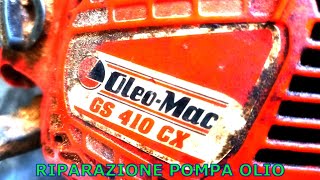 Ecco cosa Blocca la Pompa olio Catena  Riparazione motosega 40cc Oleo Mac [upl. by Dela]