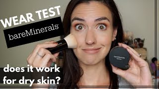 bareMinerals Original Foundation  DRY SKIN Wear Test  Application Demo [upl. by Anayd]