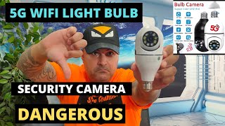 5G WIFI LIGHT BULB SECURITY CAMERA WATCH VIDEO BEFORE YOU BUY [upl. by Auric2]