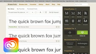 Work with fonts from Typekit in InDesign  Adobe Creative Cloud [upl. by Eldnek]