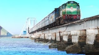 100 Years Pamban Bridge amp Boat Mail  Train over the sea  Rameswaram [upl. by Rednaxela]