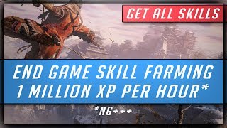 Sekiro Shadows Die Twice  Infinite XP Farming  350K750k1 Million XP per Hour Get All Skills [upl. by Mairem]