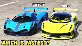 GTA ONLINE  DEVESTE EIGHT vs VIRTUE  Which is Fastest [upl. by Adlesirg]