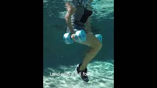 AquaFIIT Library Aqua Exercise 1  Cardio Knee Tucks with Toning Arms Using Buoys [upl. by Ariik882]