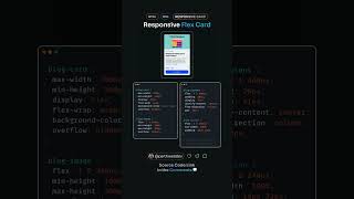 Responsive Card with CSS Flexbox htmlcssresponsivecarddivflexbox [upl. by Lainad]
