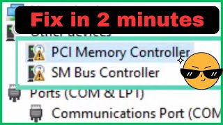 How to Fix PCI Memory Controller Driver Issues in Minutes  memory controller driver missing [upl. by Rollecnahc]